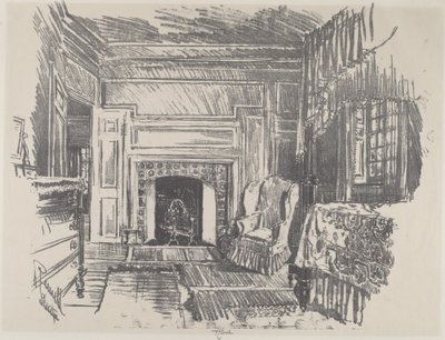 Sengerom, Stenton, 1912. av Joseph Pennell