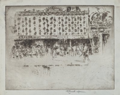 Brasserie, Au Lion Rouge av Joseph Pennell