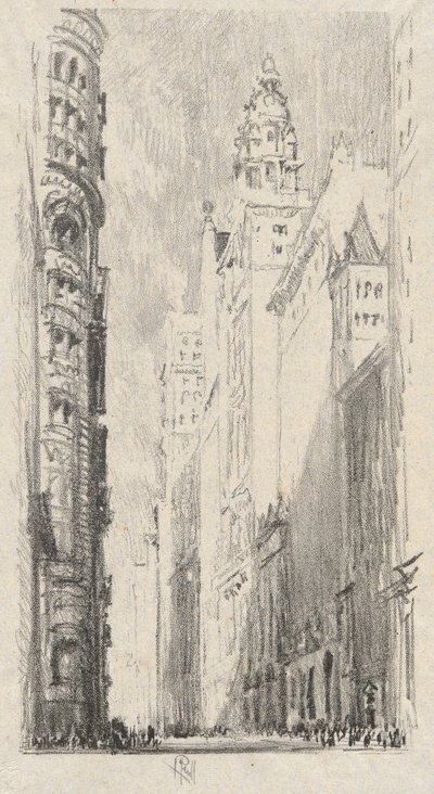 Broadway Towers av Joseph Pennell