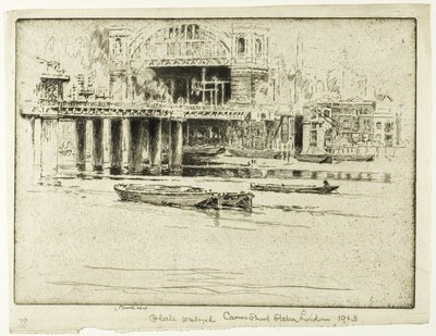 Cannon Street Station, fra elven av Joseph Pennell
