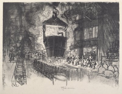 Casting Shells, 1917. av Joseph Pennell