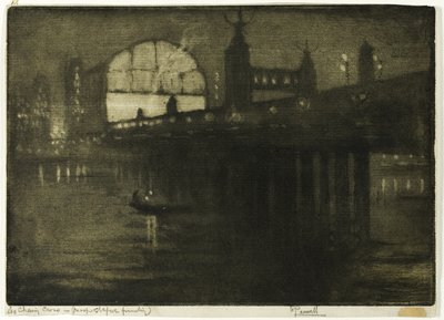 Charing Cross om natten av Joseph Pennell