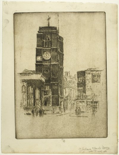Chelsea Church Tower av Joseph Pennell