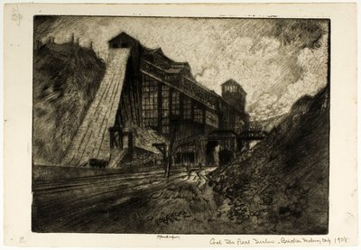 Kull — The Great Incline, Breaker, Mahanoy City av Joseph Pennell