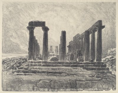 Søyler i Juno-tempelet, Girgenti av Joseph Pennell