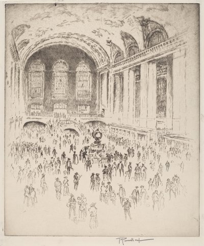Concourse, Grand Central, New York av Joseph Pennell