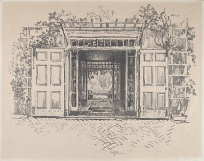 Doorway, Wyck, 1912. av Joseph Pennell