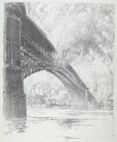 Eads Bridge, St. Louis av Joseph Pennell