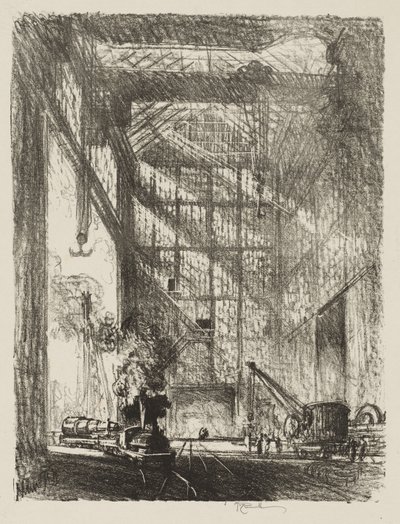 Engelsk krigsarbeid: Bringing in the Gun av Joseph Pennell