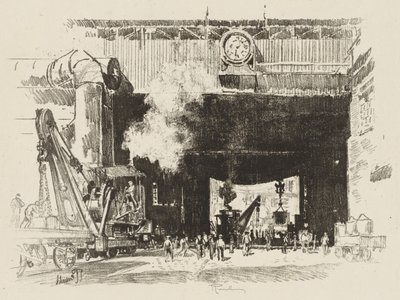 English War Work: The Big Gate of the Big Shop av Joseph Pennell
