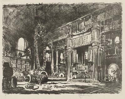 Engelsk krigsarbeid: The Gun Forge av Joseph Pennell