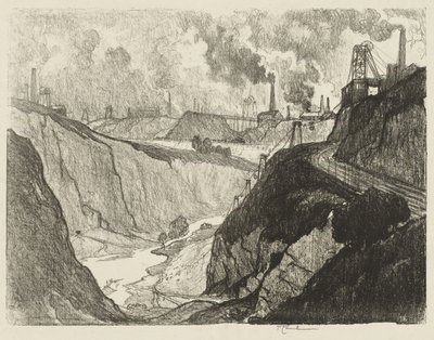 Engelsk krigsarbeid: Jerngruven av Joseph Pennell