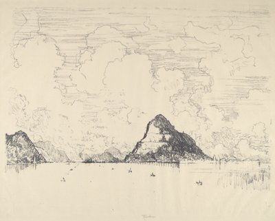 Inngang til kanalen fra Stillehavet av Joseph Pennell