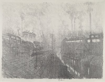 Kveld i ammunisjonslandet, 1916. av Joseph Pennell
