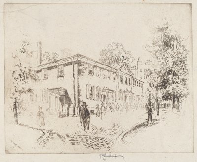 Fourth Street, Meeting House, Philadelphia av Joseph Pennell