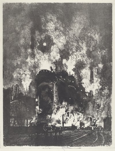 Ovner om natten, 1916. av Joseph Pennell