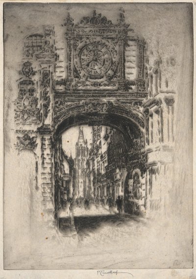 Stor klokke; Rouen av Joseph Pennell