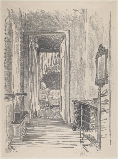 Gang til soverom, Stenton, 1912. av Joseph Pennell