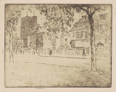 Hus der Whistler døde av Joseph Pennell