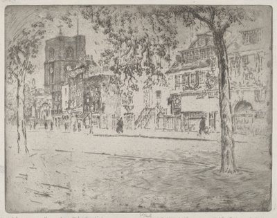Huset der Whistler døde, 1904. av Joseph Pennell
