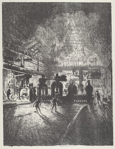 In the Jaws of Death, Rolling Bars for Shells av Joseph Pennell