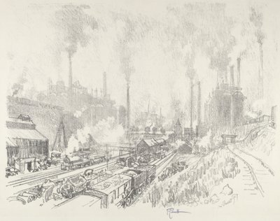 I Land of Iron and Steel, 1916. av Joseph Pennell