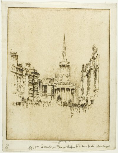 Langham Place kapell av Joseph Pennell