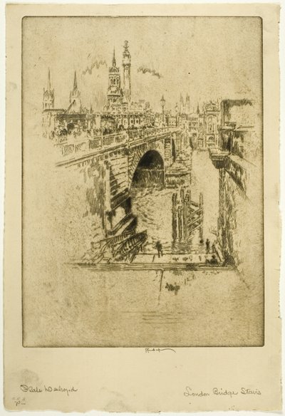 London Bridge-trapper av Joseph Pennell