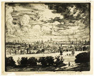 London over Hampstead av Joseph Pennell