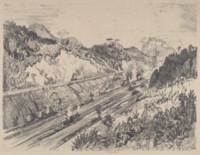 Ser opp snittet fra Bas Obispo, 1912. av Joseph Pennell