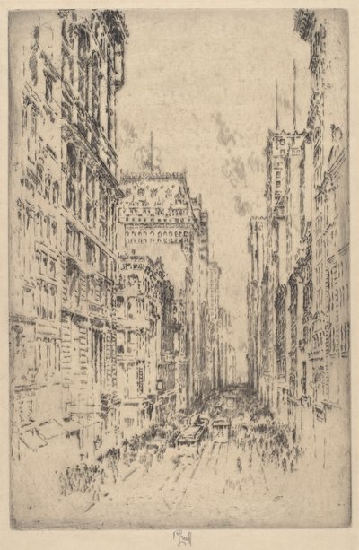 Nedre Broadway av Joseph Pennell