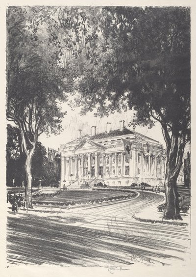 Nasjonalt Røde Kors hovedkvarter, Washington, 1919. av Joseph Pennell