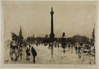 Nelson-monumentet, Trafalgar Square, London av Joseph Pennell