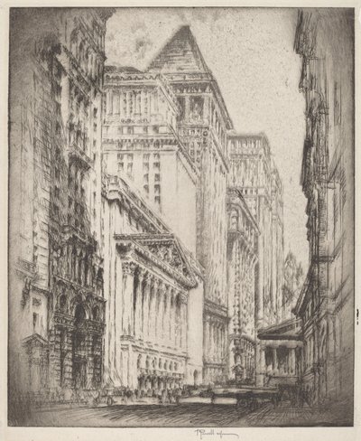 New York børs av Joseph Pennell