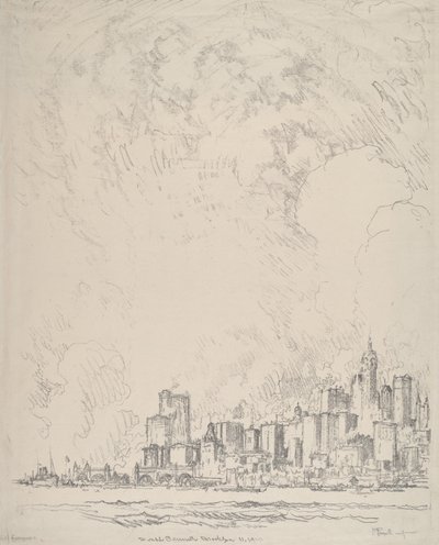 New York fra Brooklyn av Joseph Pennell