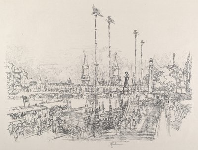 Oberbaum-broen, Berlin av Joseph Pennell
