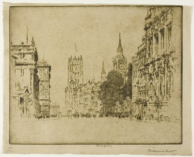 Parliament Street, Westminster av Joseph Pennell