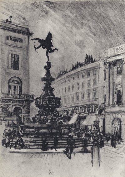 Piccadilly Circus av Joseph Pennell