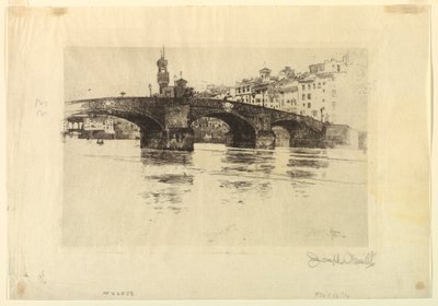 Ponte San Trinita, Firenze av Joseph Pennell