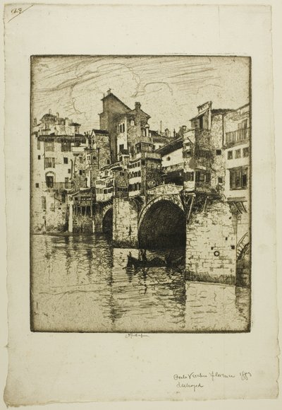 Ponte Vecchio, Firenze av Joseph Pennell