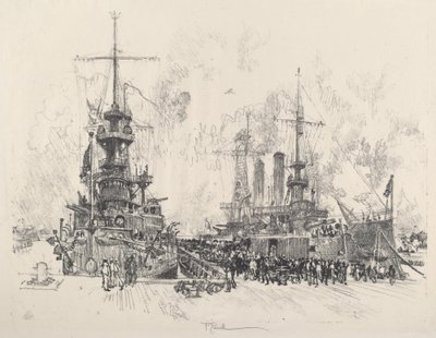 Klar for tjeneste igjen, 1917. av Joseph Pennell