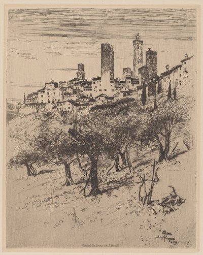 Saint Gimignano av Joseph Pennell