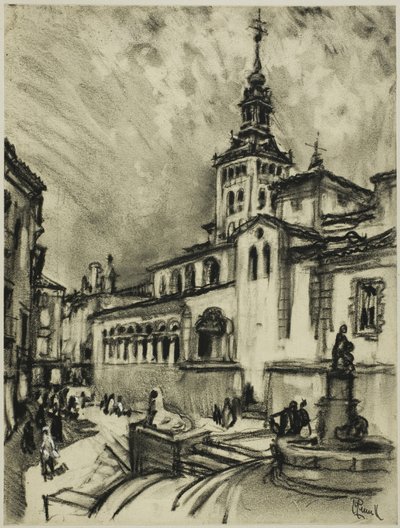 San Martin, Segovia av Joseph Pennell