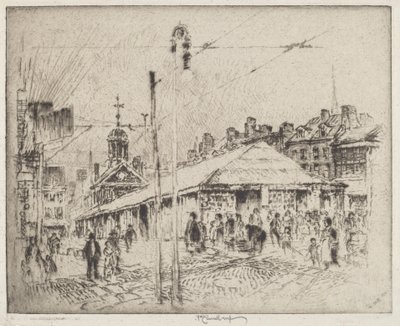 Second Street Market, Philadelphia av Joseph Pennell