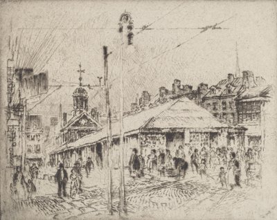 Second Street Market, Philadelphia, 1920. av Joseph Pennell