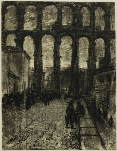 Segovia, Akvedukten fra markedet av Joseph Pennell