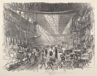 Shell Factory, No.I, 1917. av Joseph Pennell