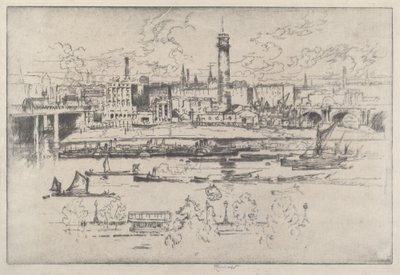 Shot Tower mellom broene av Joseph Pennell