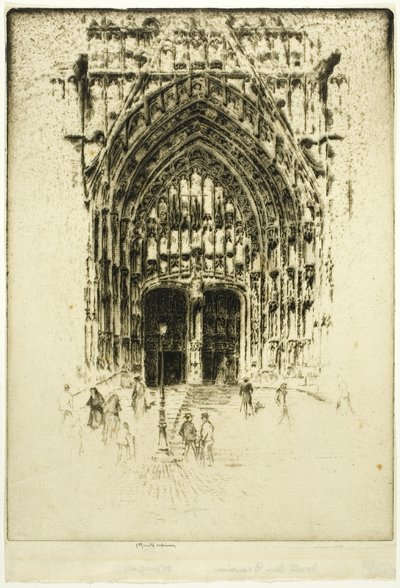 South Door, Beauvais av Joseph Pennell