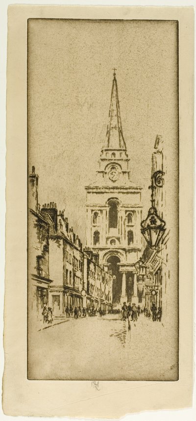 Spitalfields kirke av Joseph Pennell